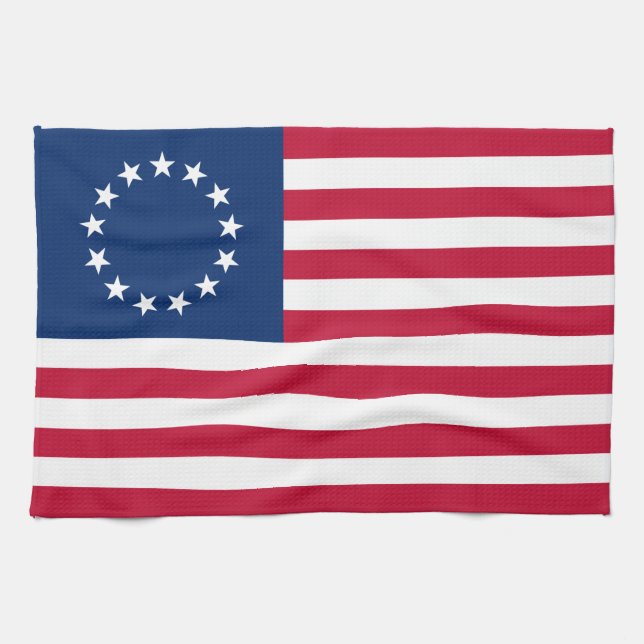 Betsy Ross amerikansk flagga Kökshandduk (Horisontell)