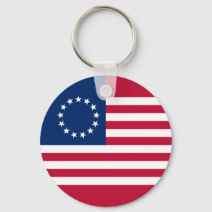 Betsy Ross Amerikansk Flagga Nyckelring
