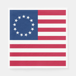 Betsy Ross Amerikansk Flagga Pappersservett