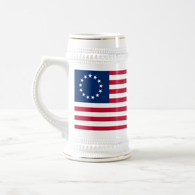 Betsy Ross amerikansk flagga Sejdel (Vänster)