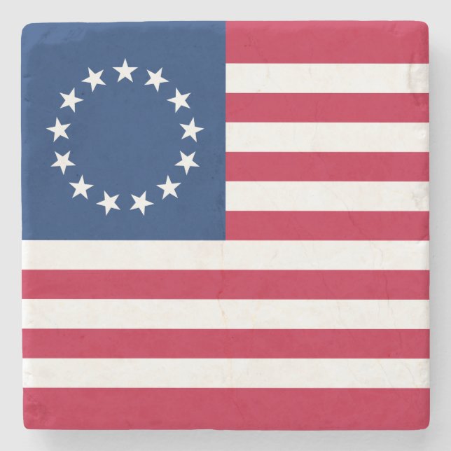 Betsy Ross amerikansk flagga Stenunderlägg (Framsidan)