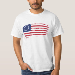 Betsy Ross amerikanska flaggan   patriotisk 1776 T Shirt