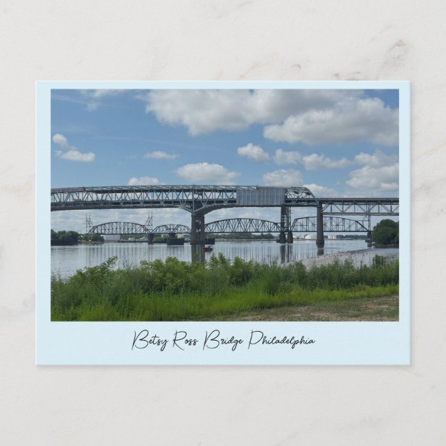 Betsy Ross Bridge Philadelphia-vykort Helg Vykort (Framsida)