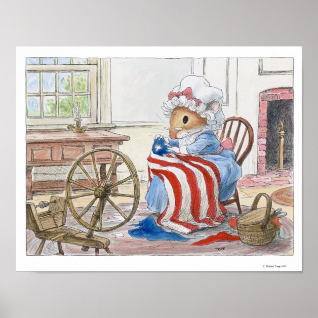 Betsy Ross by Wallace Tripp Skriv ut Poster (Framsidan)