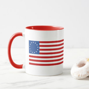 Betsy Ross Colonial Historical American Flagga Mugg