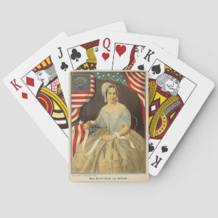 Betsy Ross First American Flagga Porträtt USA Spelkort