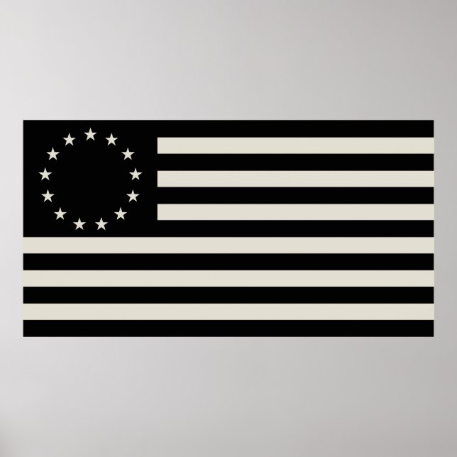Betsy Ross Flag Blackout: Amerikanska stjärnor cir Poster (Framsidan)