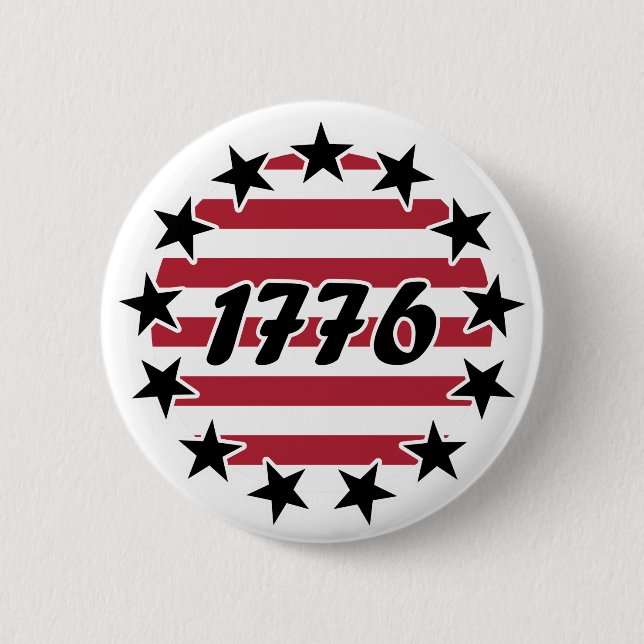 Betsy Ross Flagga 13 Star American Flagga 1776 Knapp (Framsida)