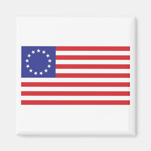 Betsy-Ross-Flagga.-1776 Magnet (Framsidan)
