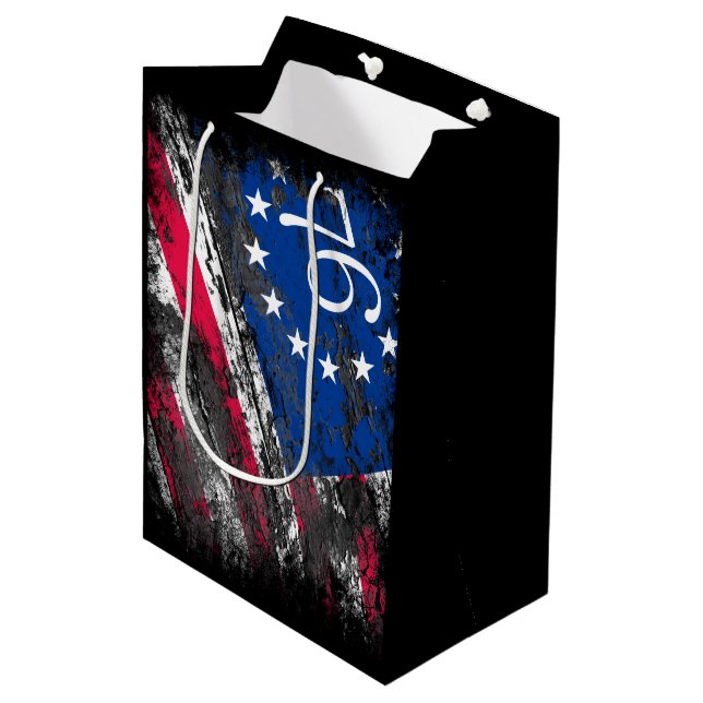 Betsy Ross Flagga 1776 Patriotic 4:e juli (Framsidan Vinklad)
