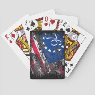 Betsy Ross Flagga 1776 Patriotic 4:e juli Casinokort