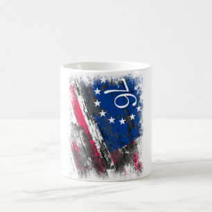 Betsy Ross Flagga 1776 Patriotic 4:e juli Kaffemugg