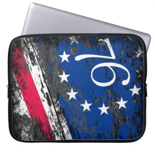 Betsy Ross Flagga 1776 Patriotic 4:e juli Laptop Fodral