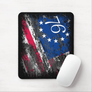 Betsy Ross Flagga 1776 Patriotic 4:e juli Musmatta