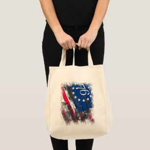 Betsy Ross Flagga 1776 Patriotic 4:e juli Tygkasse