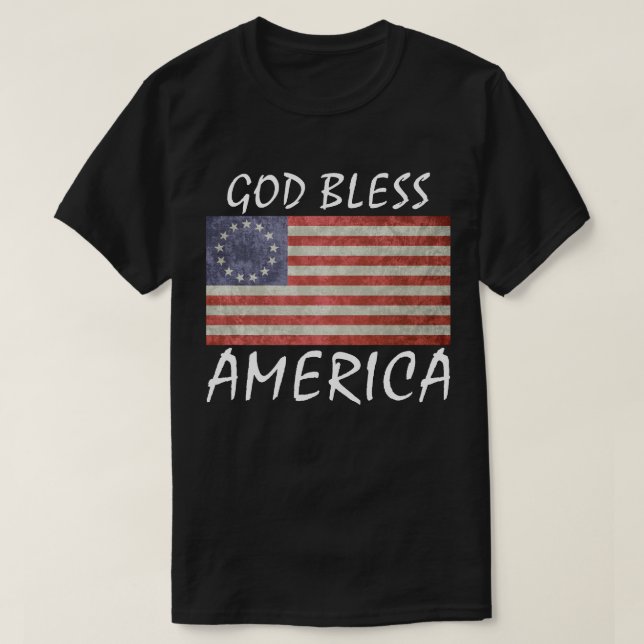Betsy Ross Flagga Amerika till skjorta T Shirt (Design framsida)