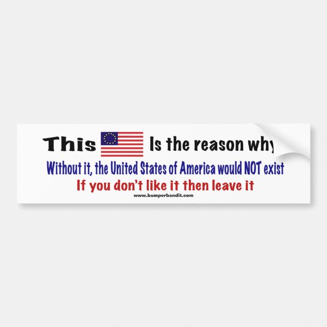 Betsy Ross Flagga Bildekal (Framsidan)