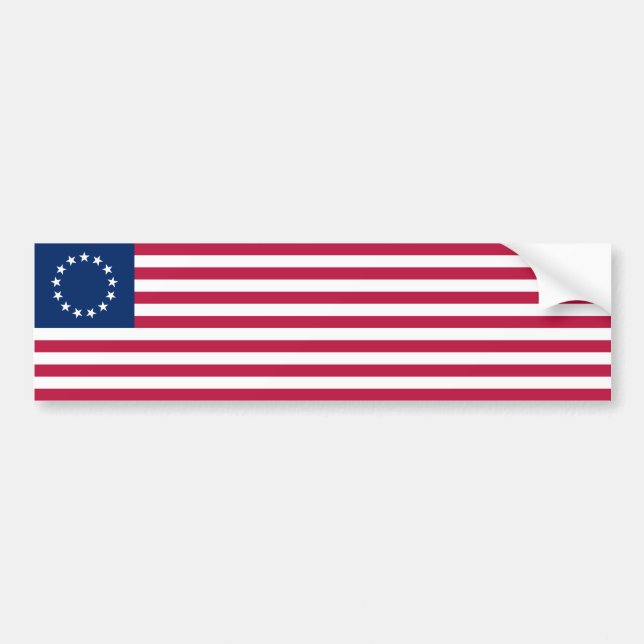 Betsy Ross Flagga Bildekal (Framsidan)