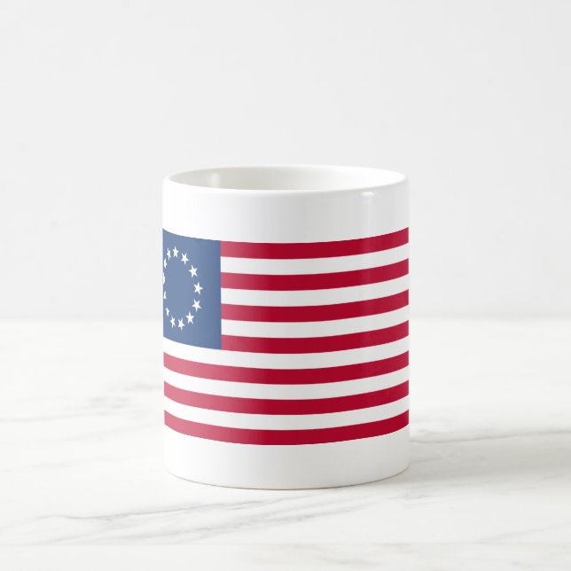 Betsy Ross flagga Kaffemugg (Center)