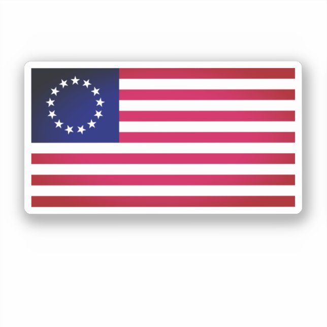 Betsy Ross Flagga Klistermärken (Framsida)