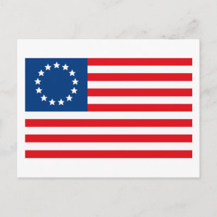 Betsy Ross Flagga vykort