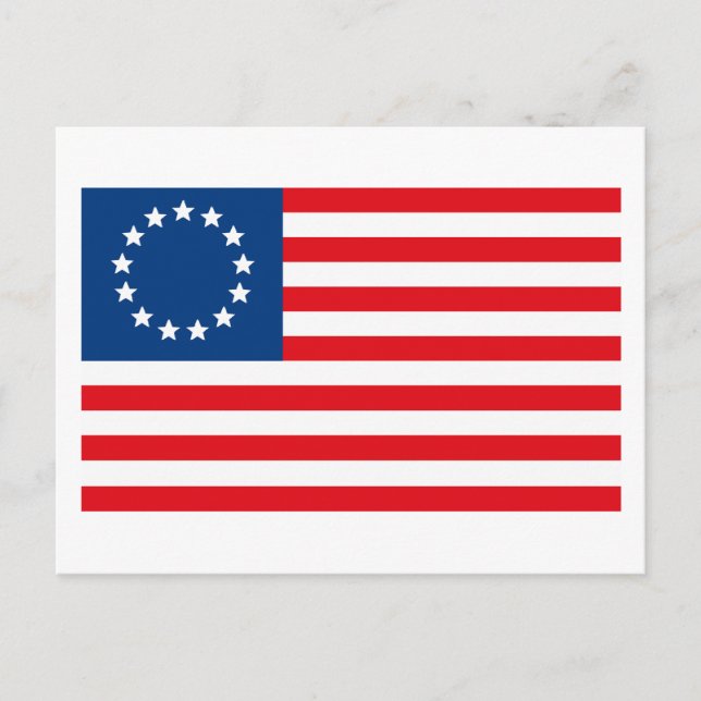 Betsy Ross Flagga vykort (Framsida)
