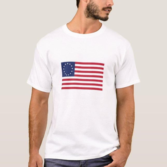 Betsy Ross flaggaT-tröja T Shirt (Framsida)