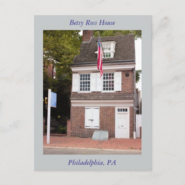 Betsy Ross House Postcard Vykort (Framsida)