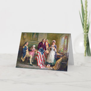 Betsy Ross och stars och stripes 1777 Kort