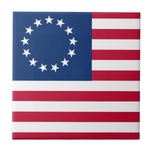 Betsy Ross Old glory American USA flagga Kakelplatta