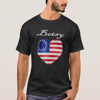 Betsy Ross Patriotic America 1777 Betsey Fjärde av T Shirt