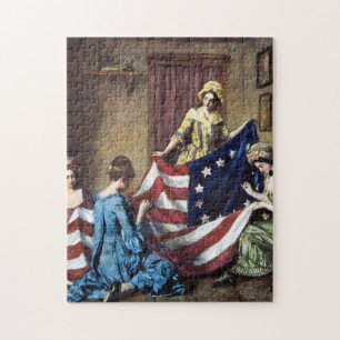 Betsy Ross Sederande den amerikanska Flagga Pussel