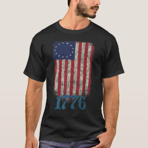 Betsy Ross Shirt 1776 American Patriot Flagga Desi T