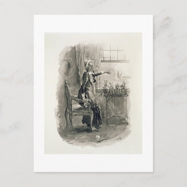Betsy Trotwood från "Charles Dickens: A Gossi Vykort (Framsida)