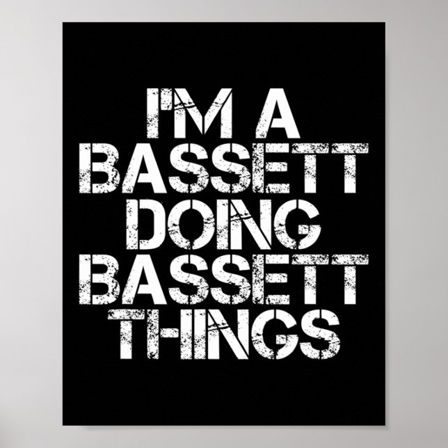 Bett Funny Surname Family Träd Birthday Reunion Gi Poster (Framsidan)