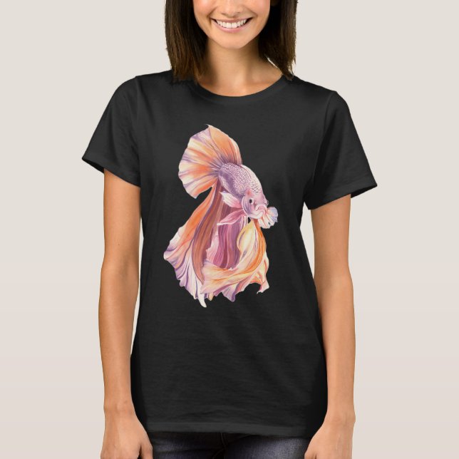 Betta Fish Akvarell T Shirt (Framsida)