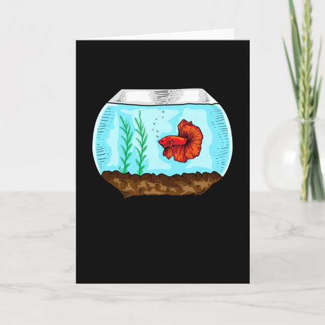 Betta Fish Aquarium Aquarist Kort (Framsida)