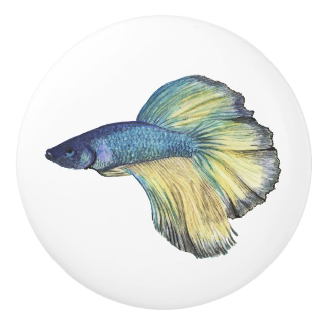 Betta Fish Ceramic Knob Knopp (Framsidan)