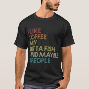 Betta Fish Coffee Älskare Aquarium Vintage Retro T Shirt