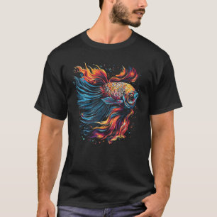 Betta Fish Coola Abstrakt Colorful T Shirt