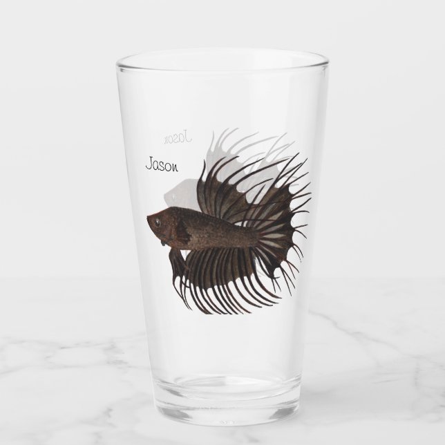 Betta Fish Glass Glaskopp (Framsida)