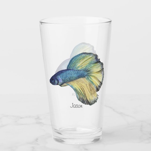 Betta Fish Glass Glaskopp (Framsida)
