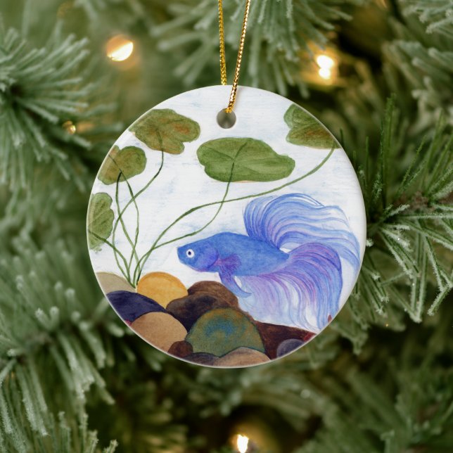 Betta Fish Julgransprydnad Keramik (Träd)