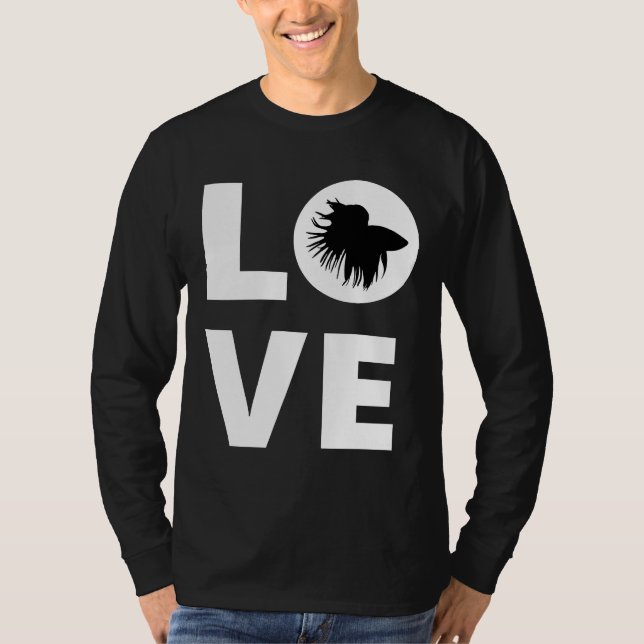 Betta Fish Kärlek Betta Fish Siamese Fighting F T Shirt (Framsida)