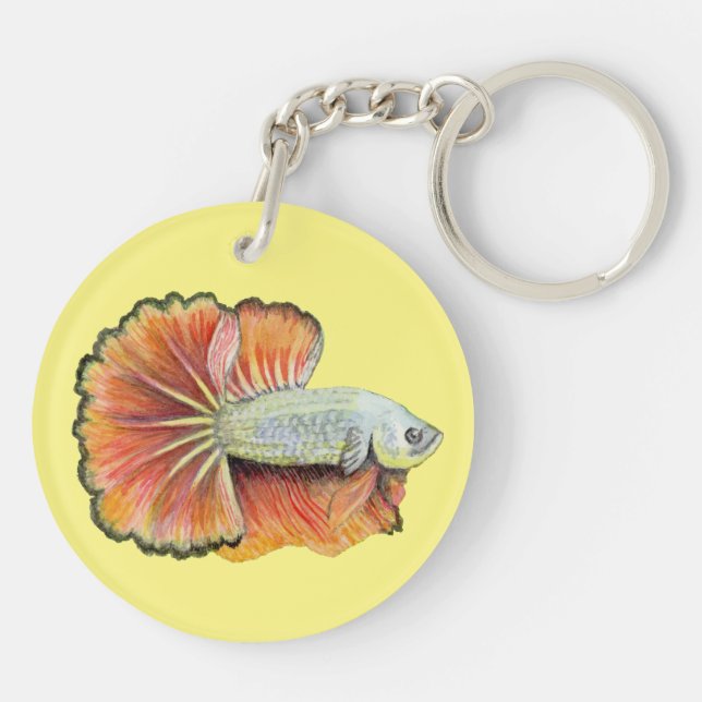 Betta Fish Keychain (Baksidan)