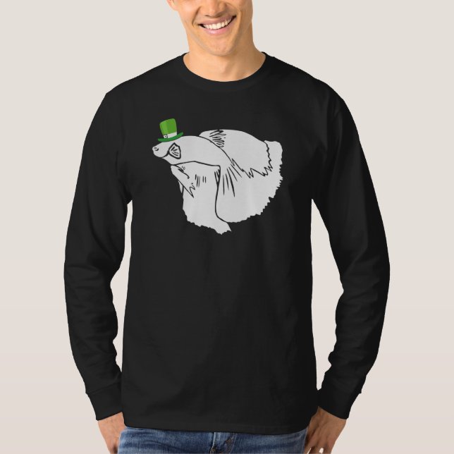 Betta Fish Leprechaun Irish St Patrick Day T Shirt (Framsida)