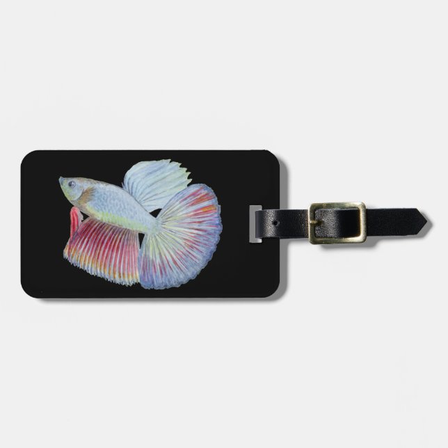 Betta Fish Luggage Tag Bagagebricka (Horisontell Framsida)