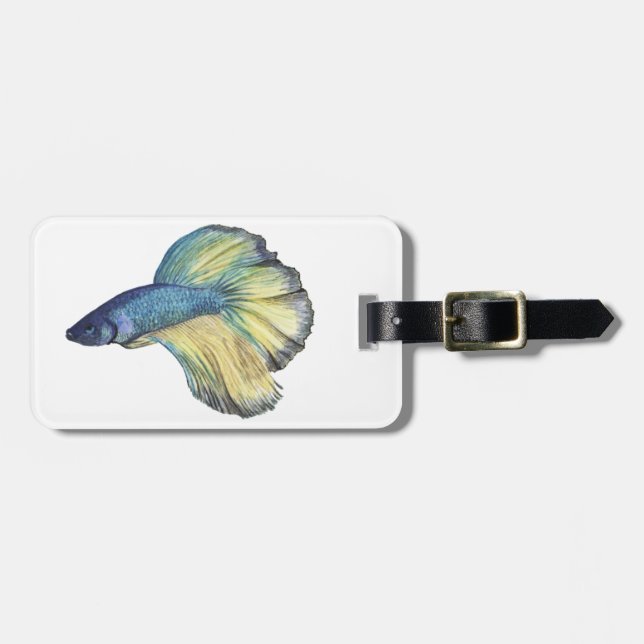 Betta Fish Luggage Tag Bagagebricka (Horisontell Framsida)