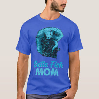 Betta Fish Mamma Funny Blue Fighting Fish Gift T Shirt