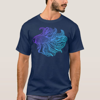 Betta Fish PurpleCyan T Shirt